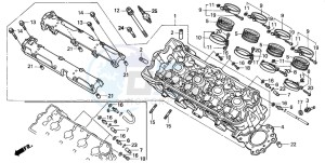 CBR600F2 drawing CYLINDER HEAD