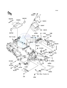 KFX700 KSV700ABF EU drawing Frame Fittings