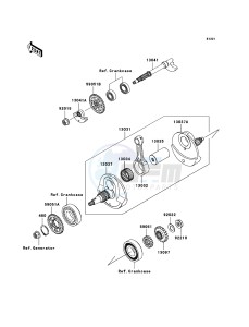 KX450F KX450D6F EU drawing Crankshaft