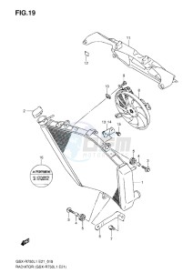 GSX-R750 drawing RADIATOR