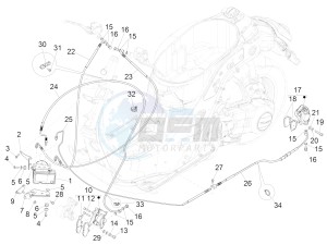 GTS 300 IE ABS E4 (APAC) drawing Brakes pipes - Calipers (ABS)