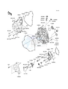 KLE 650 A [VERSYS EUROPEAN] (A7F-A8F) A8F drawing ENGINE COVER-- S- -