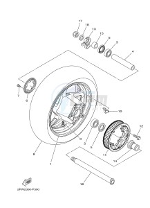 XP500A T-MAX 530 (2PWC) drawing REAR WHEEL