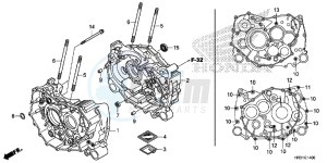 TRX420FA1H TRX420 ED drawing CRANKCASE (TRX420FA1/FA2)