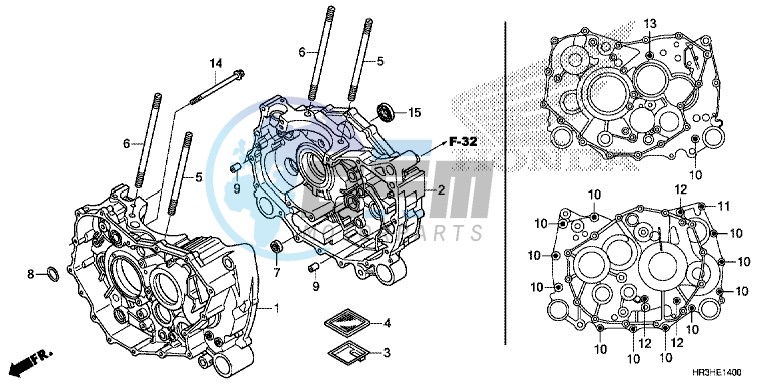 CRANKCASE (TRX420FA1/FA2)