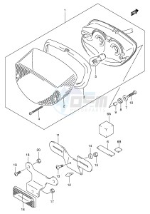 GS500 (E2) drawing REAR COMBINATION LAMP