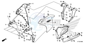 CBR125RSF CBR125RS E drawing UNDER COWL