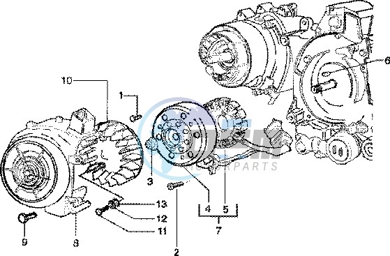 Flywheel magneto