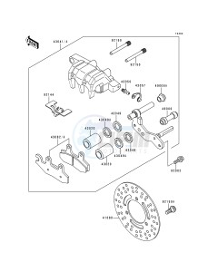 KLF 300 C [BAYOU 300 4X4] (C1-C4) [BAYOU 300 4X4] drawing FRONT BRAKE