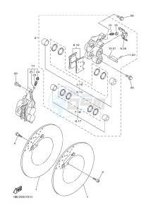 FZ8-SA FZ8 FAZER (ABS) 800 (1BD8 1BD9) drawing FRONT BRAKE CALIPER