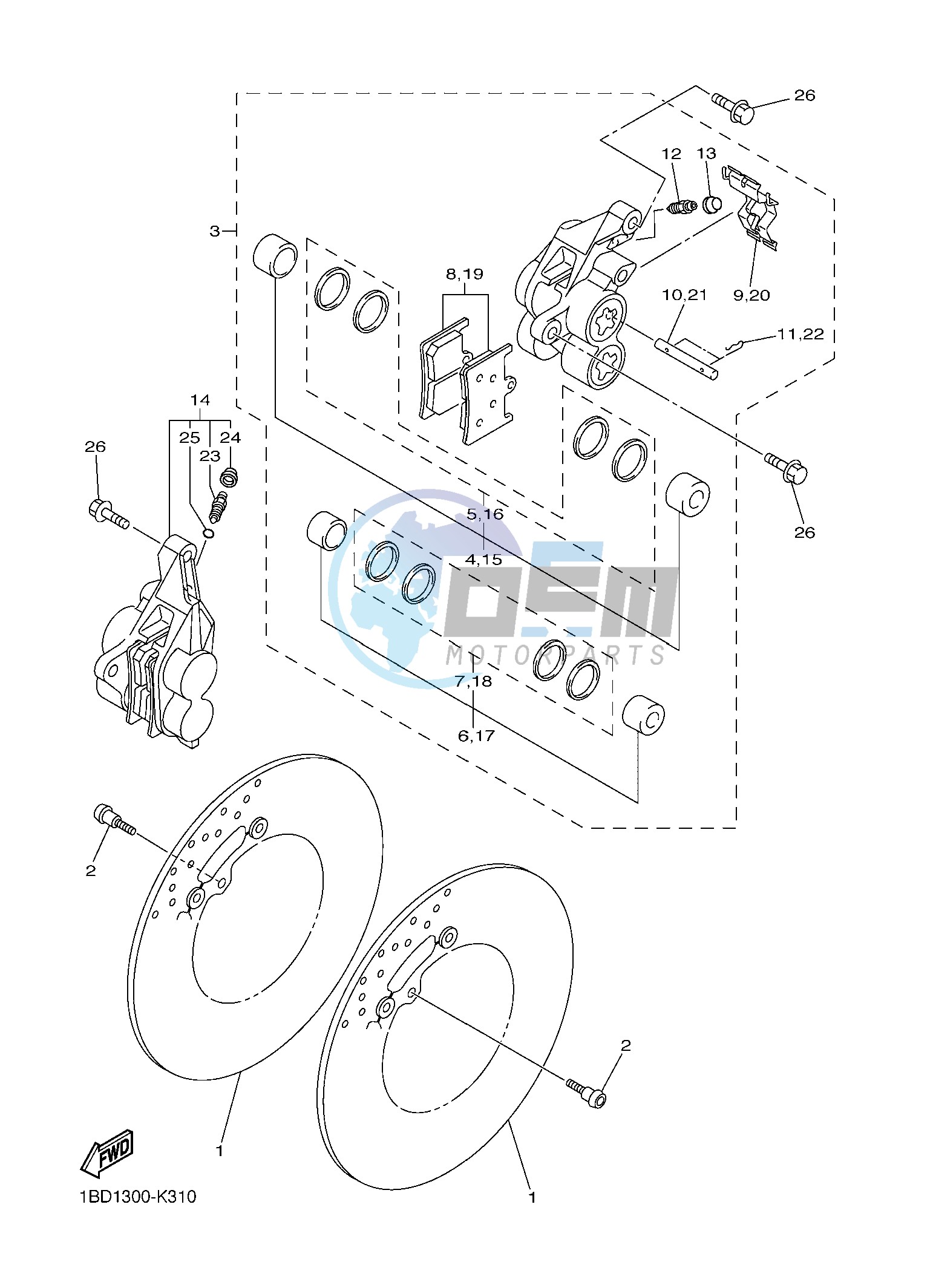 FRONT BRAKE CALIPER