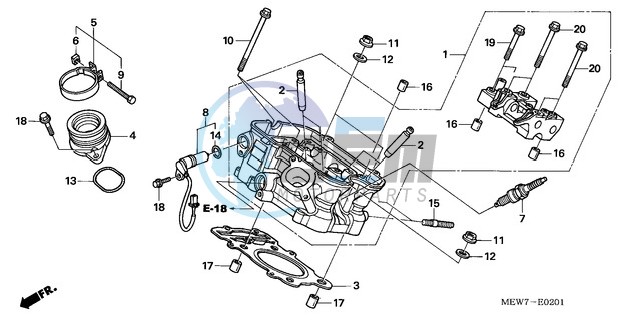 REAR CYLINDER HEAD