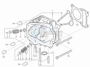 SR Motard 125 4t e3 drawing Cilinder head unit - Valve