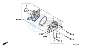 XL700VA9 UK - (E / ABS MKH) drawing WATER PUMP