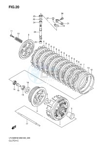 LT-Z400 (E28-E33) drawing CLUTCH