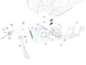 LIBERTY 150 150 IGET 4T 3V IE ABS (APAC) drawing Stand/s