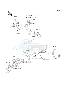 KLX 450 A [KLX450R] (A8F-A9F) A8F drawing MUFFLER-- S- --- A8F- -