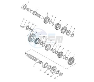 YBR 250 drawing TRANSMISSION