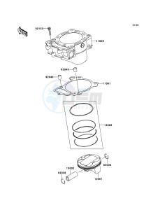 KLX450R KLX450ABF EU drawing Cylinder/Piston(s)