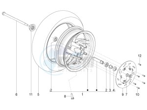 Typhoon 125 4T 2V E3 (NAFTA) drawing Front wheel