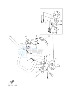 YFM300 RAPTOR 300 (1SC5) drawing HANDLE SWITCH & LEVER