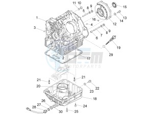 Audace 1400 USA-CND 1380 drawing Crankcases I