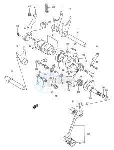 DR800S (E4) drawing GEAR SHIFTING