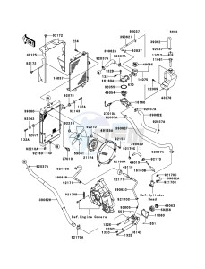 KFX700 KSV700B8F EU drawing Radiator