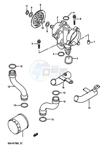 GSX-R1100 (K-L) drawing OIL PUMP