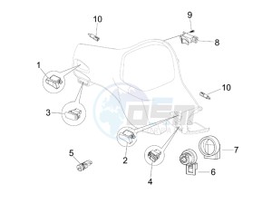 GTS 125 4T E3 drawing Selectors - Switches - Buttons