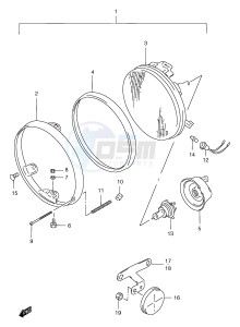 GSF1200 (E2) Bandit drawing HEADLAMP (GSF1200T V W X Y)