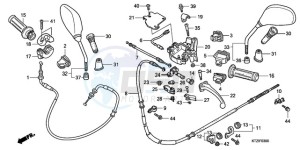 PES125R9 France - (F / CMF STC) drawing HANDLE LEVER/SWITCH/CABLE