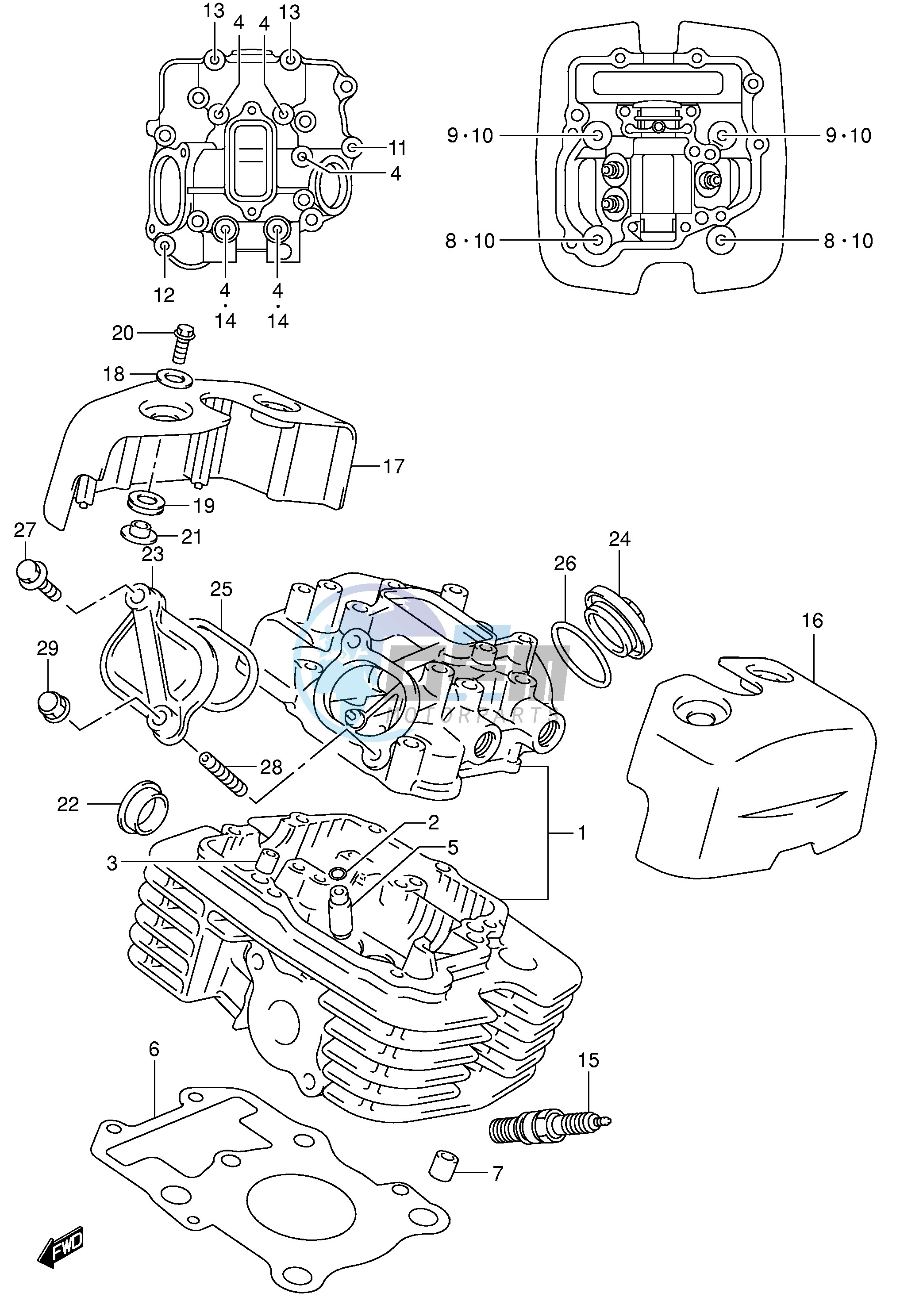 CYLINDER HEAD (REAR)