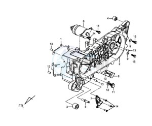 MIO 50 SPORT 45KMH drawing CRANKCASE COVER LEFT