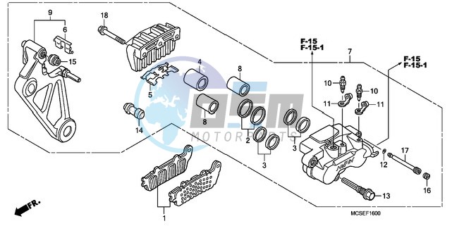 REAR BRAKE CALIPER