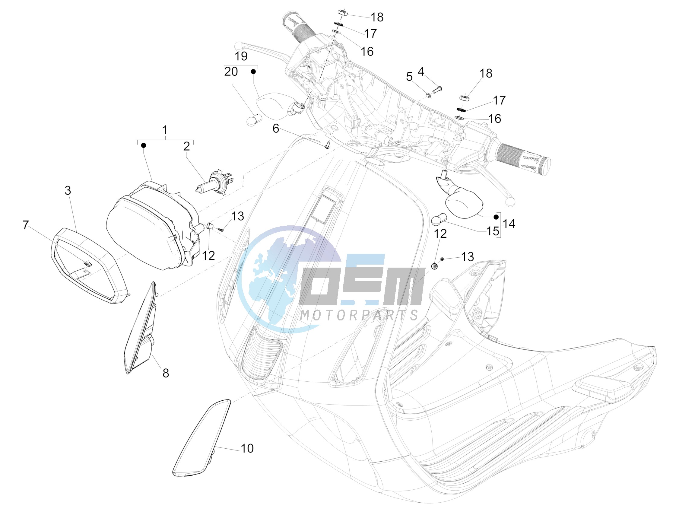 Front headlamps - Turn signal lamps