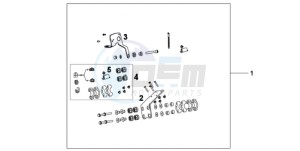 CBF600NA9 France - (F / ABS CMF) drawing MC NAVI BRACKET CBF600