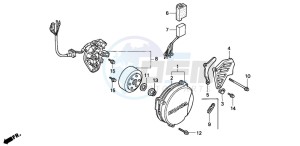 CR500R drawing LEFT CRANKCASE COVER/ GENERATOR