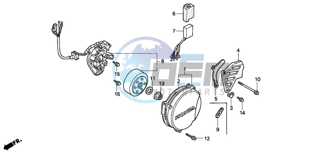 LEFT CRANKCASE COVER/ GENERATOR