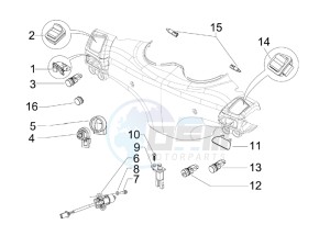 Beverly 400 ie Tourer e3 drawing Selectors - Switches - Buttons