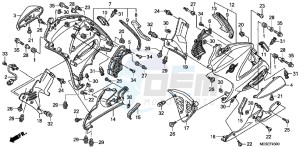 ST1300AE Pan Europoean - ST1300 UK - (E) drawing LOWER COWL