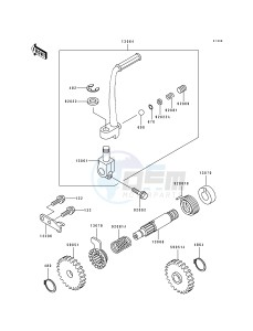 KX 80 R T [KX80 SMALL AND BIG WHEEL] (R1-T1) [KX80 SMALL AND BIG WHEEL] drawing KICKSTARTER MECHANISM