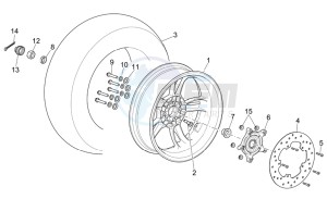 Scarabeo 250 Light e3 drawing Rear Wheel