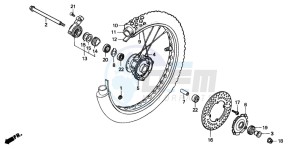 CRM50R drawing FRONT WHEEL