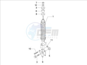 LXV 150 4T USA drawing Rear suspension - Shock absorber - s