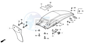 XR80R drawing REAR FENDER