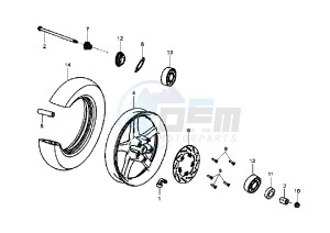 HD EU2 - 200 cc drawing FRONT WHEEL