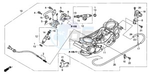 XL1000VA VARADERO drawing THROTTLE BODY (ASSY.)