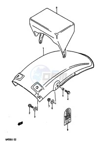 RM250 1988 drawing REAR FENDER