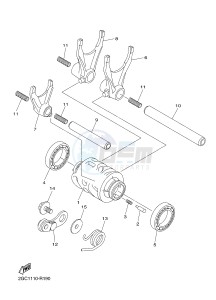 WR450F (2GCC) drawing SHIFT CAM & FORK